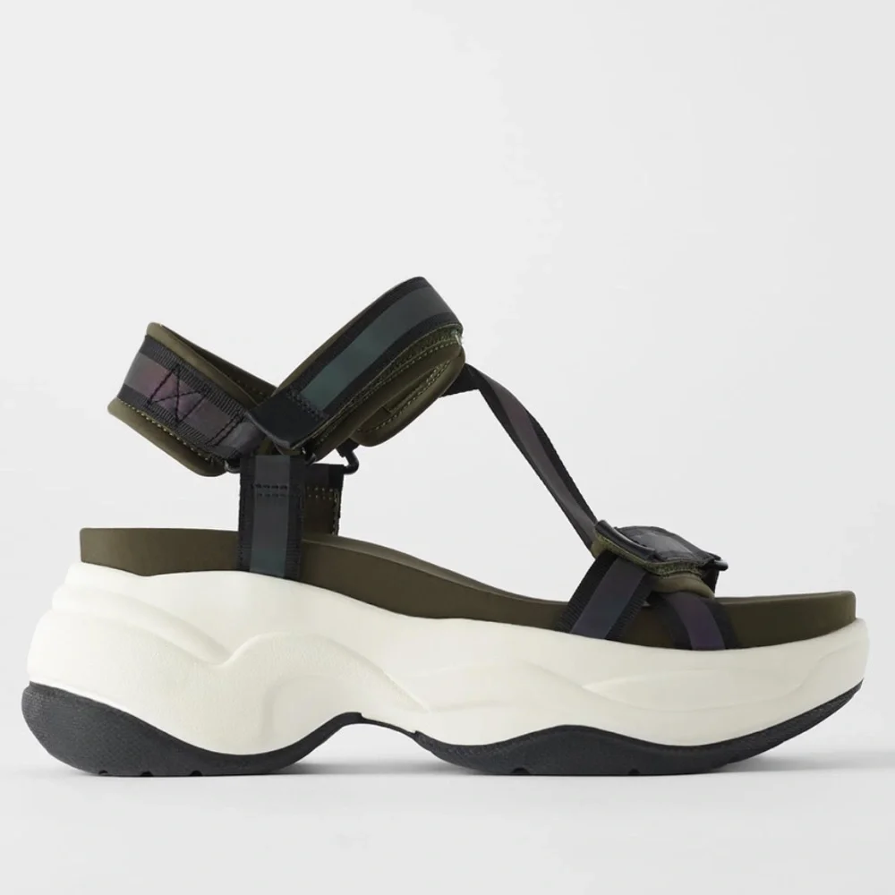 Zara Thick Soled Athletic Sandals Size 41 or 10